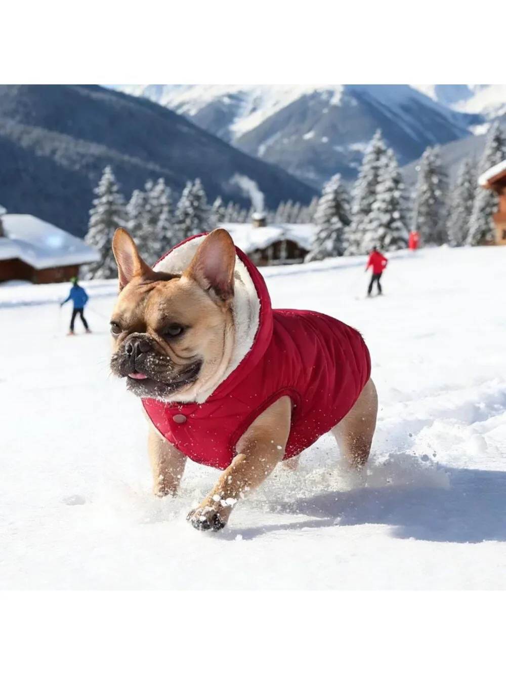 Waterproof Fleece-Lined Dog Winter Coat with Hood, Windproof Pet Jacket, XXL